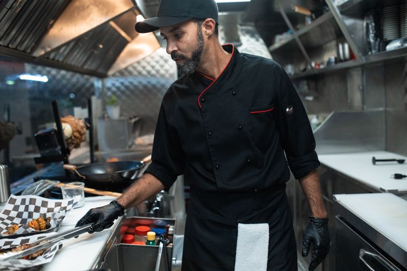 Dave's hot chicken kitchen team working together